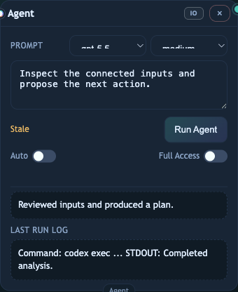 Agent node in ThreaderGen.