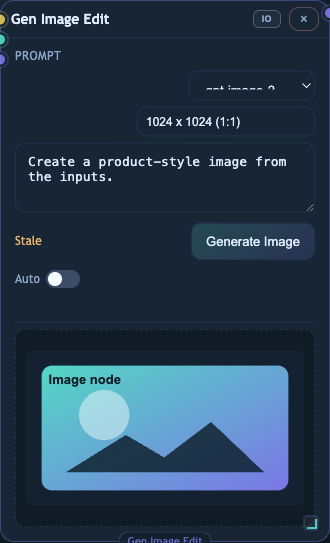 Gen Image Edit node in ThreaderGen.
