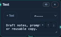 Text node in ThreaderGen.